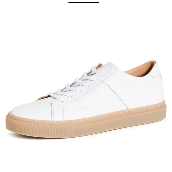 GREATS Brooklyn Royale White Leather and Gum Sneakers. US9/UK8.5/EUR41. Classic - Picture 2 of 16